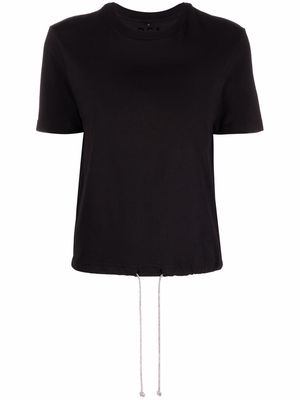 DEA crystal-embellished drawstring-fastening T-shirt - Black