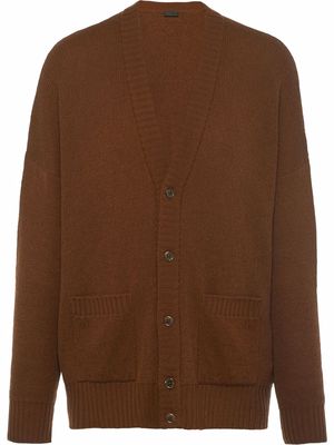 Prada V-neck cashmere cardigan - Brown