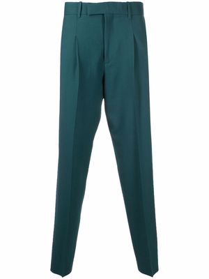 PAUL SMITH tapered-leg wool trousers - Green