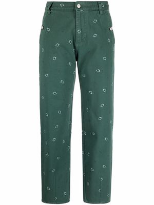 Kenzo paisley-print cropped trousers - Green