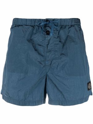 Stone Island Compass patch swim shorts - Blue