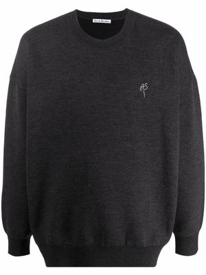 Acne Studios embroidered logo jumper - Grey