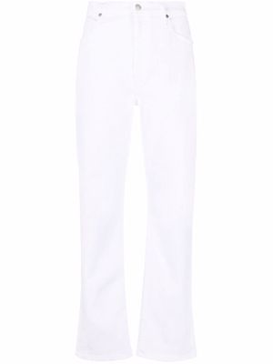 ETRO logo patch straight-leg jeans - White