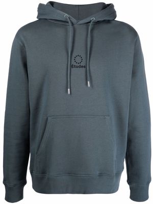 Etudes logo organic cotton hoodie - Blue