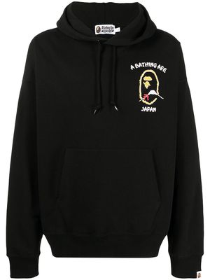 A BATHING APE® embroidered Japan logo hoodie - Black