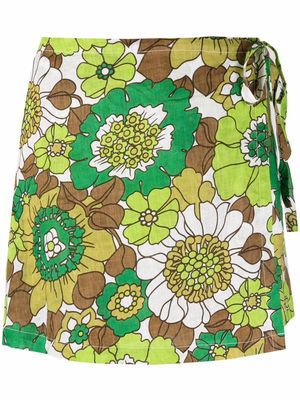 Faithfull the Brand Eridani Camilla floral-print skort - Green