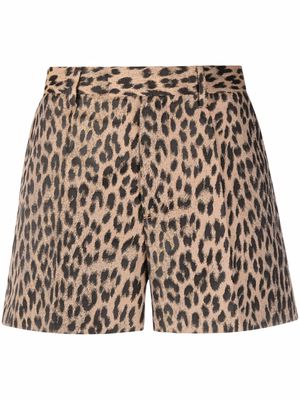 Zadig&Voltaire leopard print tailored shorts - Brown