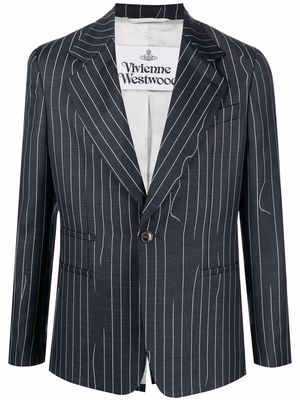 Vivienne Westwood stripe-print single-breasted blazer - Blue