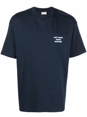 Drôle De Monsieur slogan-print T-shirt - Blue