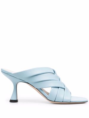 Wandler Louie crossover-strap mules - Blue