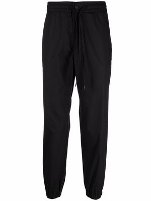 Versace Jeans Couture logo-patch straight-leg trousers - Black