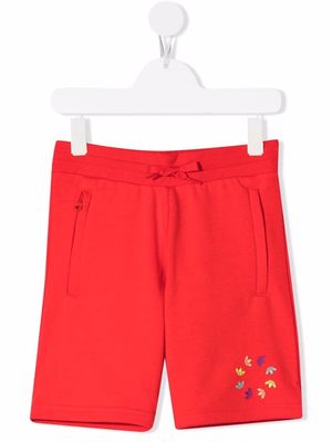 adidas Kids logo-print shorts - Red