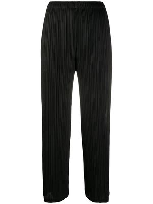 Pleats Please Issey Miyake pleated cropped trousers - Black