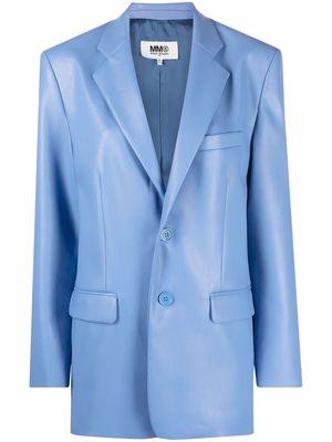 MM6 Maison Margiela oversized single-breasted blazer - Blue