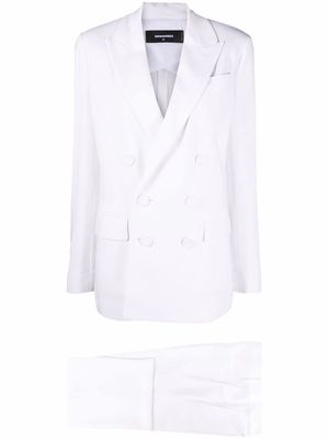 Dsquared2 double-breasted two-piece suit - White