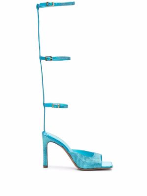 THE SADDLER x Caroline Vreeland 100mm ankle sandals - Blue