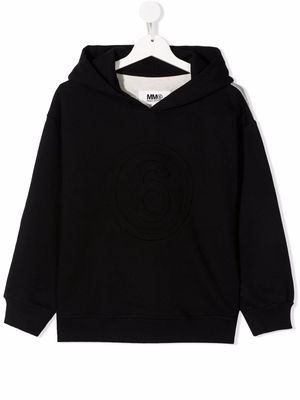MM6 Maison Margiela Kids two-tone pullover hoodie - Black