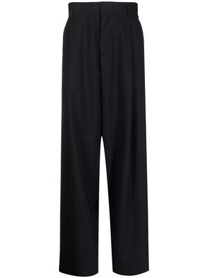 Kolor wide-leg pleated trousers - Black