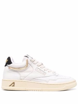 Autry embroidered-logo panelled sneakers - White