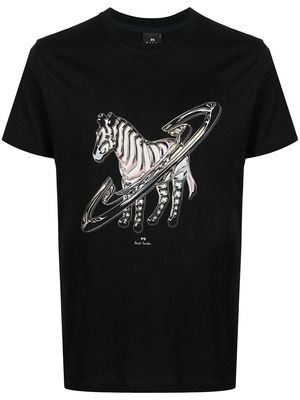 PS Paul Smith zebra-print T-shirt - Black
