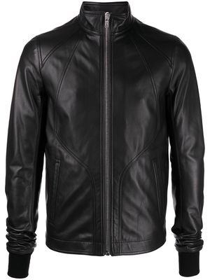 Rick Owens panelled leather jacket - Black