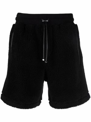 AMIRI fleece-texture track shorts - Black
