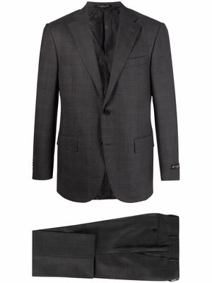 Corneliani plaid single-breasted suit - Grey