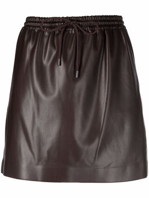 Theory faux leather mini skirt - Brown