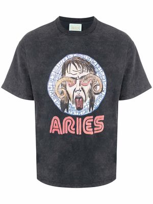 Aries Astrology For Aliens graphic-print T-shirt - Black