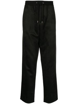 Giorgio Armani brushed-effect elasticated track pants - Black