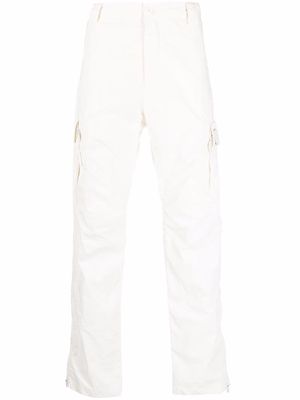 C.P. Company logo patch mid-rise cargo trousers - White