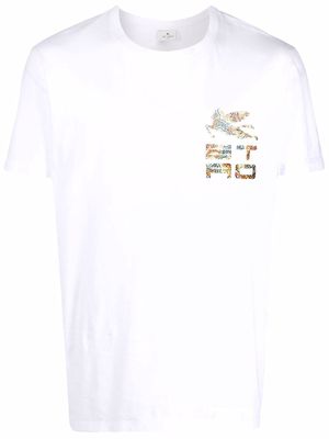 ETRO embroidered-design short-sleeve T-shirt - White