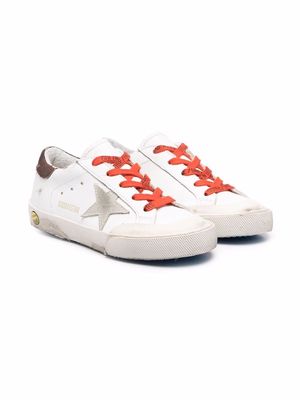 Golden Goose Kids star-patch low-top sneakers - White