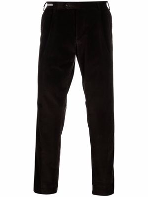 Corneliani velvet straight leg trousers - Brown