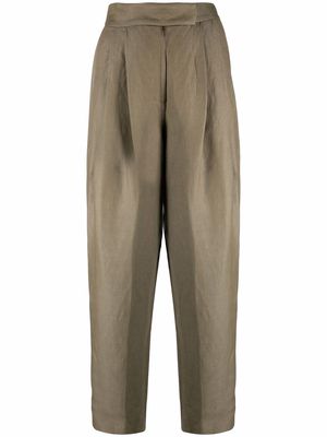 Federica Tosi pleat-detail trousers - Green