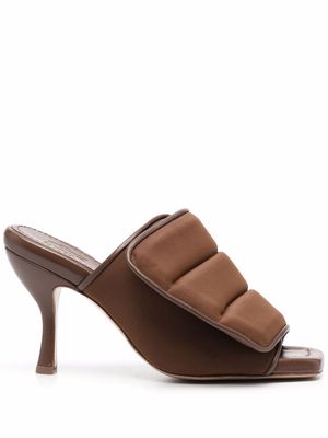GIABORGHINI Gia open-toe quilted mules - Brown