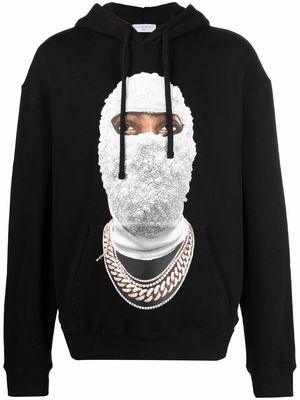 Ih Nom Uh Nit graphic-print cotton hoodie - Black