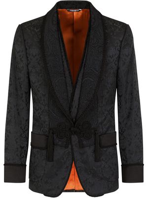 Dolce & Gabbana jacquard tuxedo blazer - Black