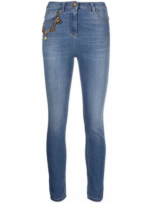 Elisabetta Franchi chain-link detail denim jeans - Blue