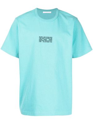 Helmut Lang Distort logo print T-shirt - Blue