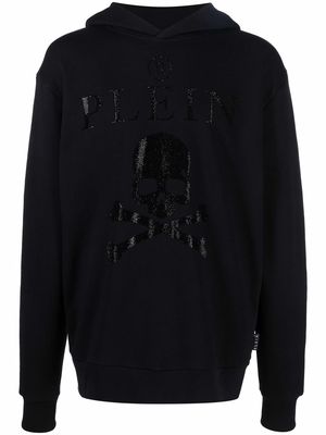 Philipp Plein Crystal Skull pullover hoodie - Black