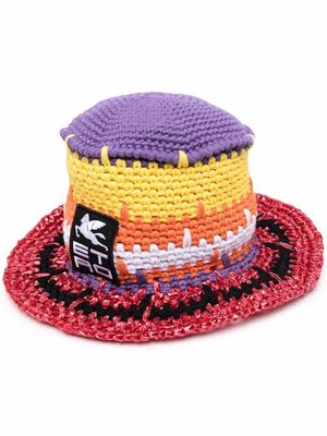 ETRO crochet-knit logo hat - Red