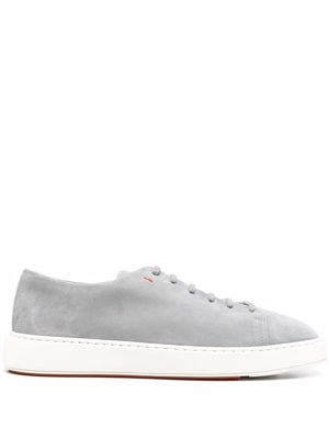 Santoni low-top suede sneakers - Grey