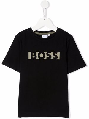 BOSS Kidswear logo-print short-sleeve T-shirt - Black