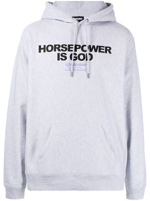 Pleasures slogan-print pullover hoodie - Grey