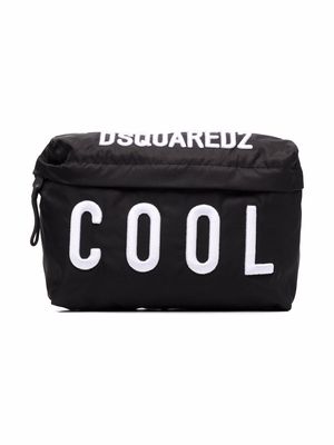 Dsquared2 Kids logo-embroidered clutch bag - Black