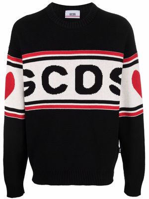 Gcds intarsia-knit logo jumper - Black