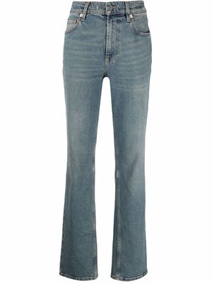 Valentino whiskering-effect straight-leg jeans - Blue