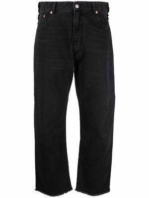 MM6 Maison Margiela cropped boyfriend-fit denim jeans - Black