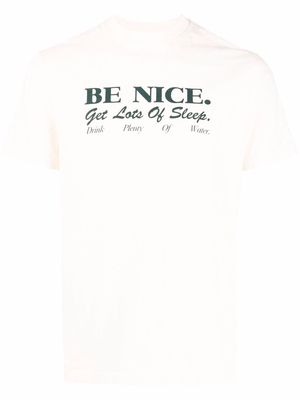 Sporty & Rich slogan-print cotton T-shirt - Neutrals